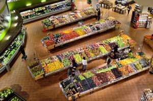 produce section of grocery store